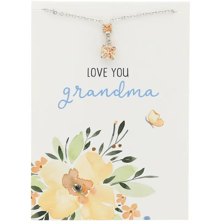 Grandma Light Champagne Stone Necklace