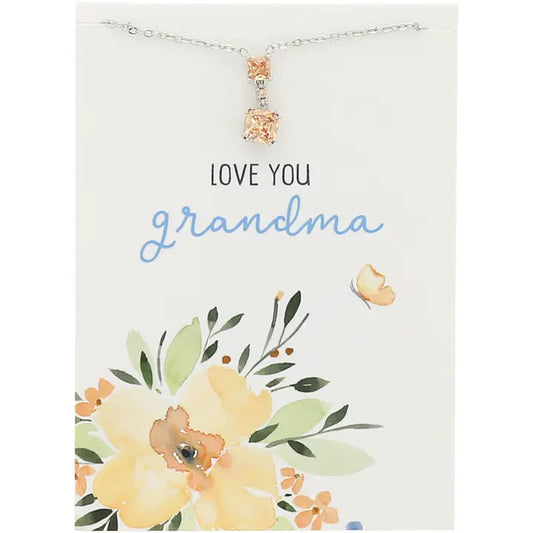Grandma Light Champagne Stone Necklace