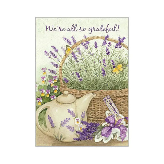 Lavender and Butterfly - Thank You from Group Card