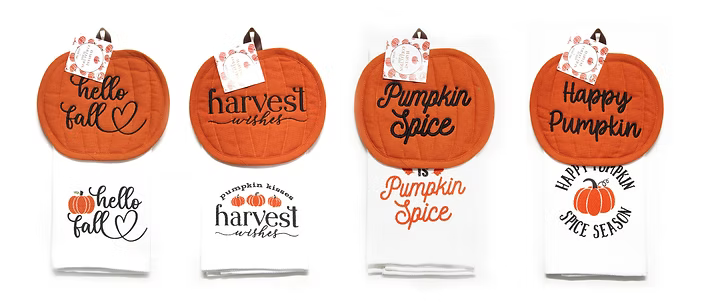 2-Pack Fall PotHolder & Kitchen Towel