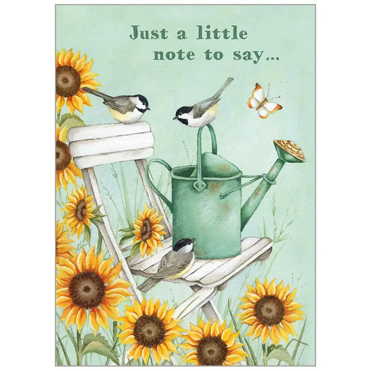 Sunflowers and Chickadees - Thank You Value Card