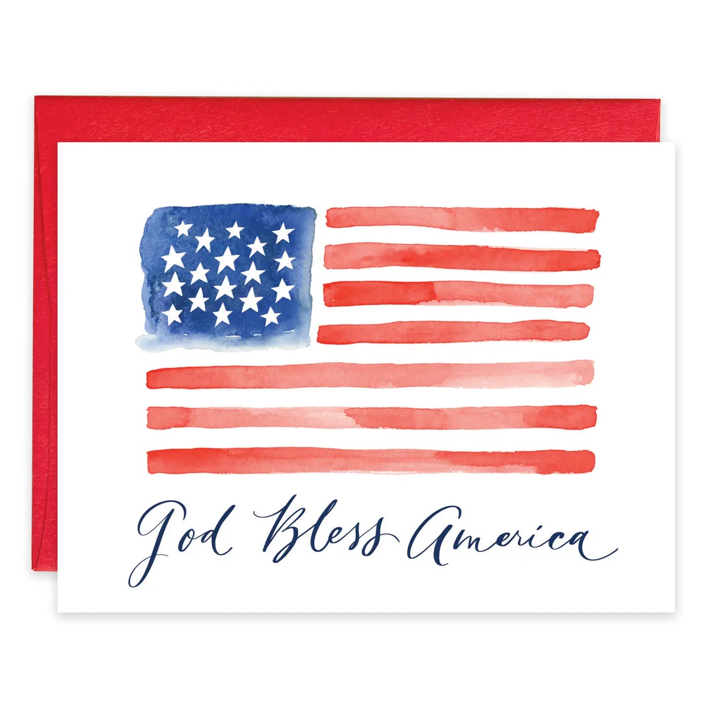 Blank Note Card - American Flag