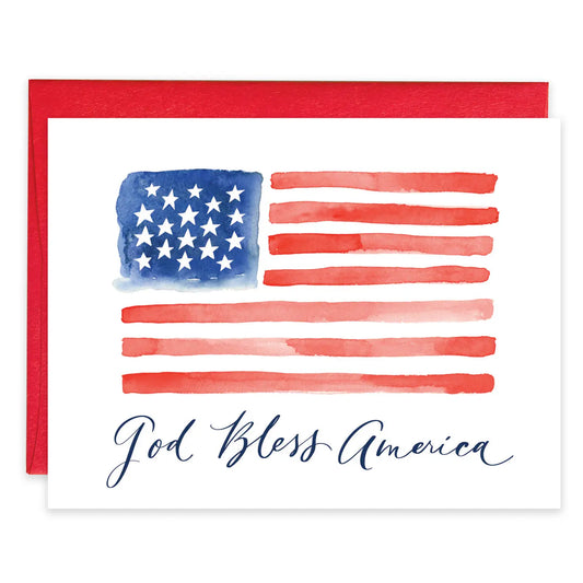 Blank Note Card - American Flag