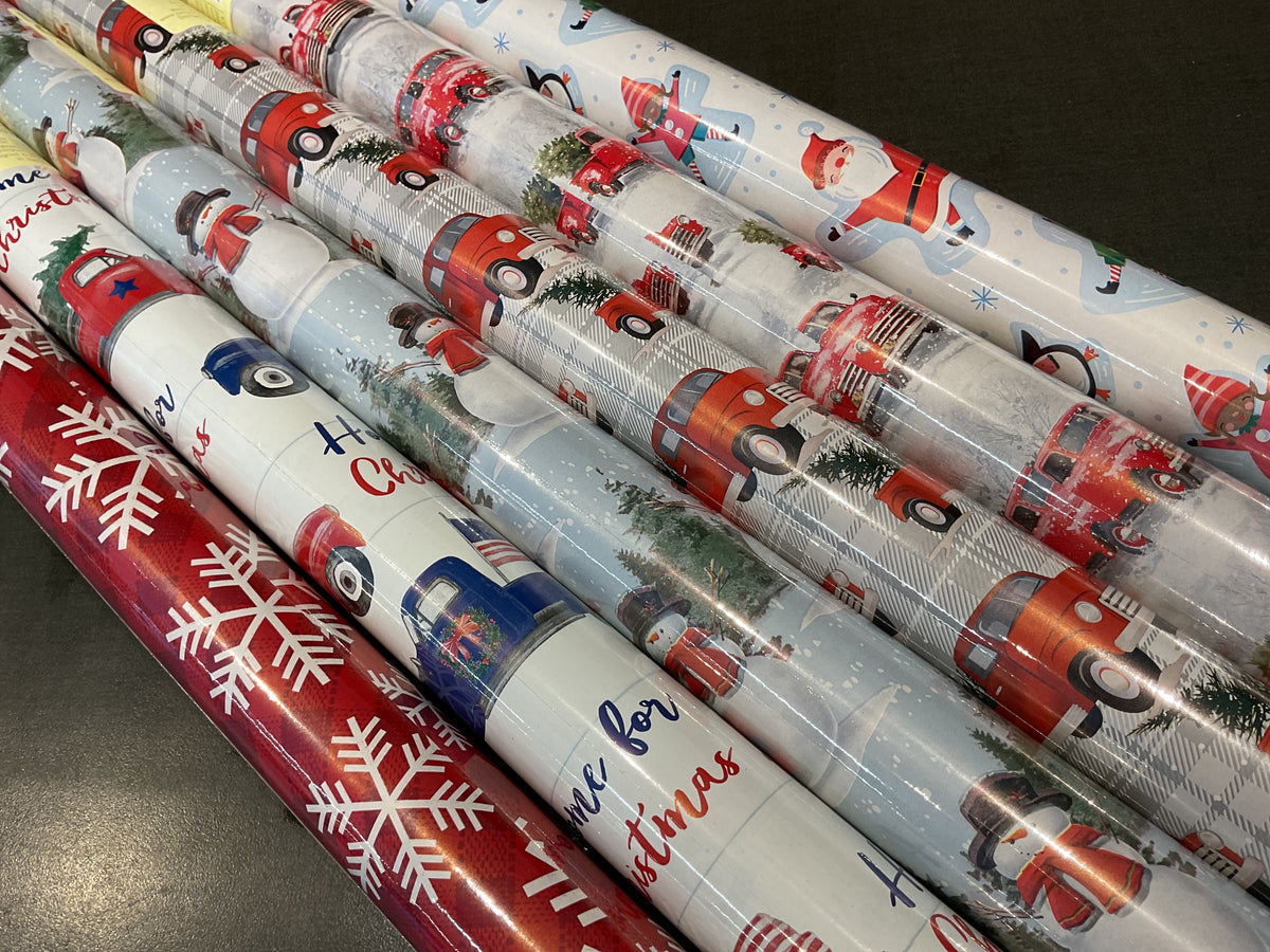 35 SQ FT Holiday Wrapping Paper, Asst