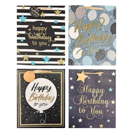 Happy Birthday Gift Bag, dark color