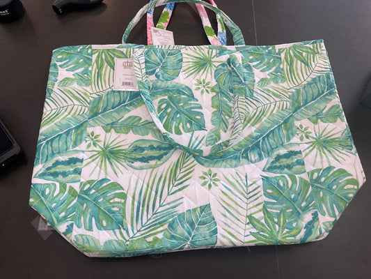 Tropical leaves tote bag