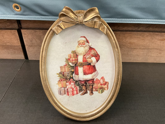 Resin & Wood Santa Plaque