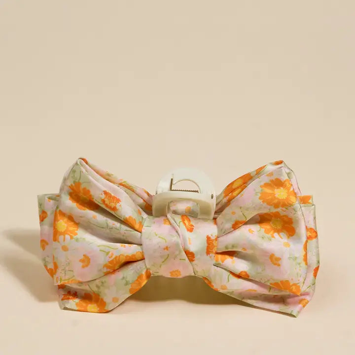Satin Bow Claw Clip