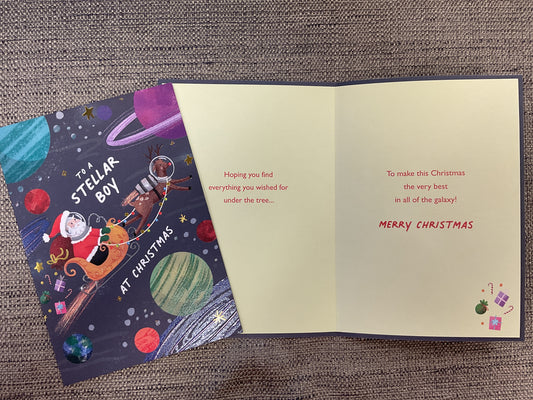Young Boy Christmas Card