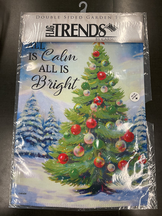 All Is Bright Garden Flag