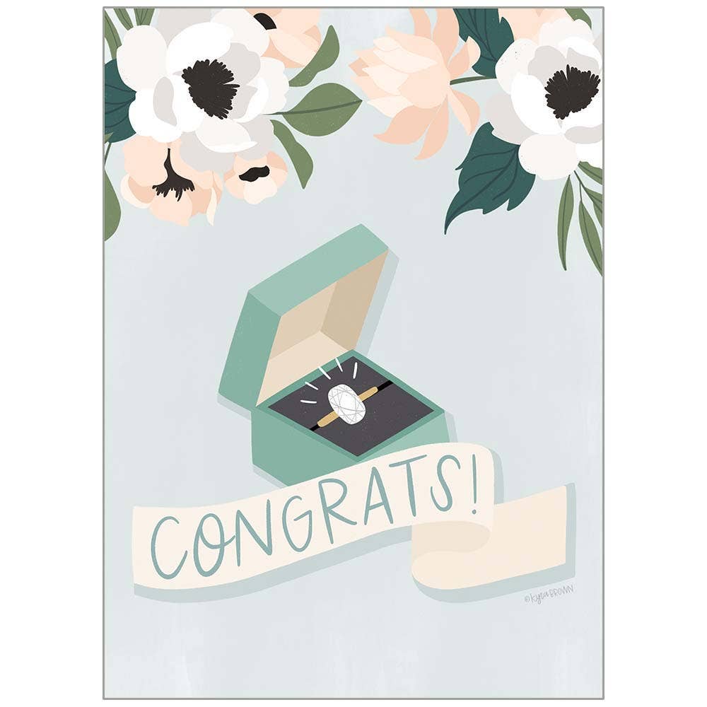 Congrats Ring - Faith Engagement Card