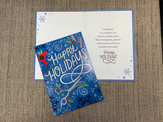 Hairdresser Christmas Card