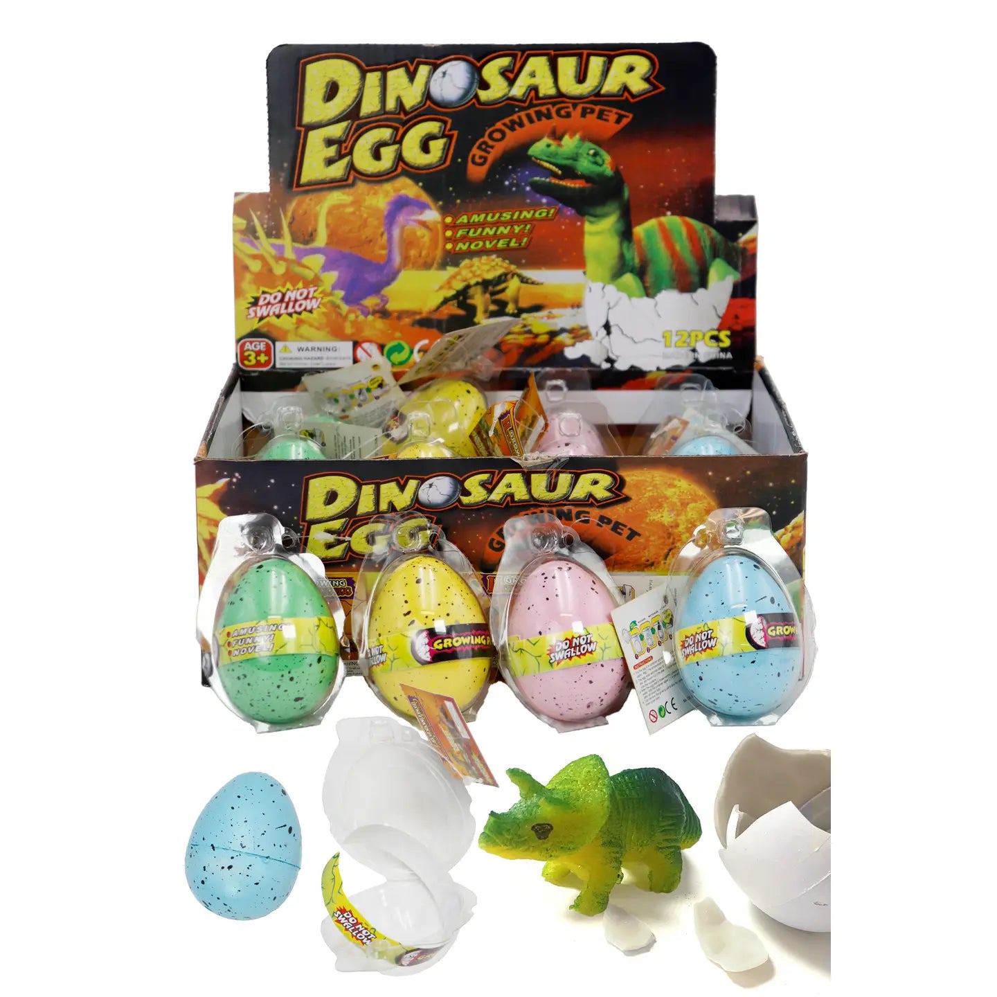 Pastel Dino Egg Water Growing Hatching Toy