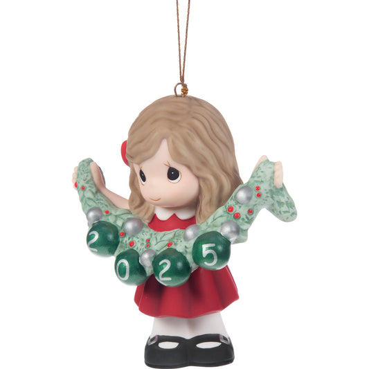 Deck The Halls 2025 Dated Girl Ornament