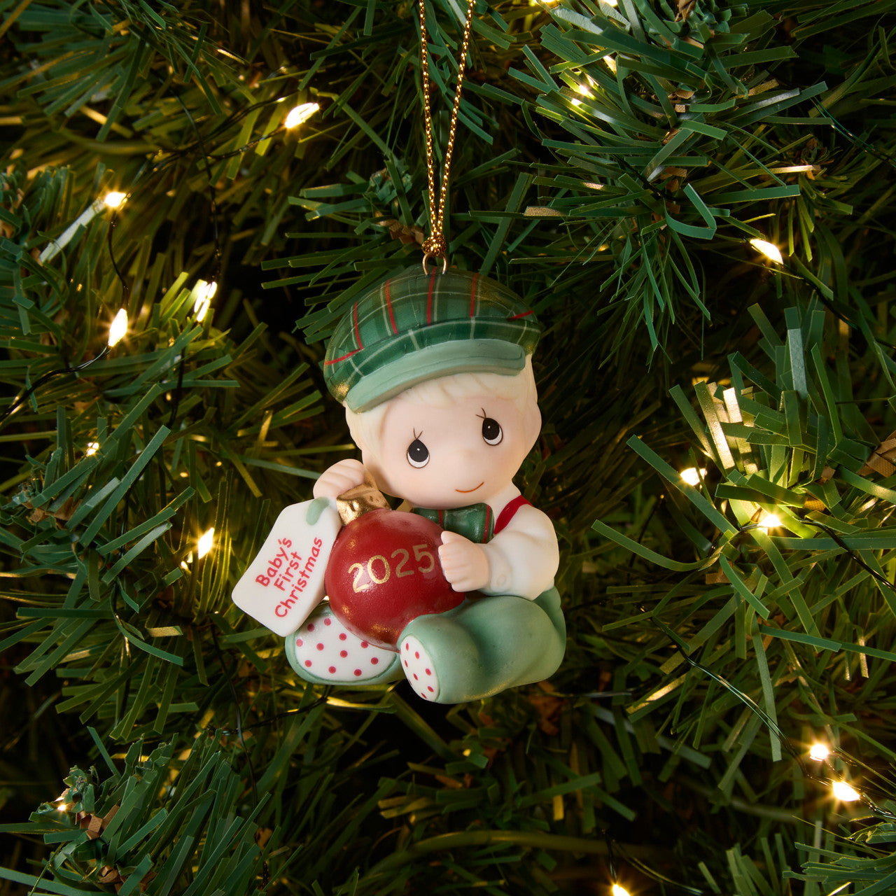 Baby’s First Christmas 2025 Dated Boy Ornament