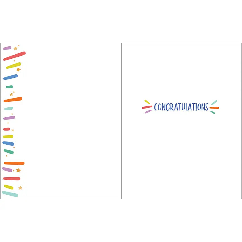 Congratulations Greeting Card - You Did It Burst