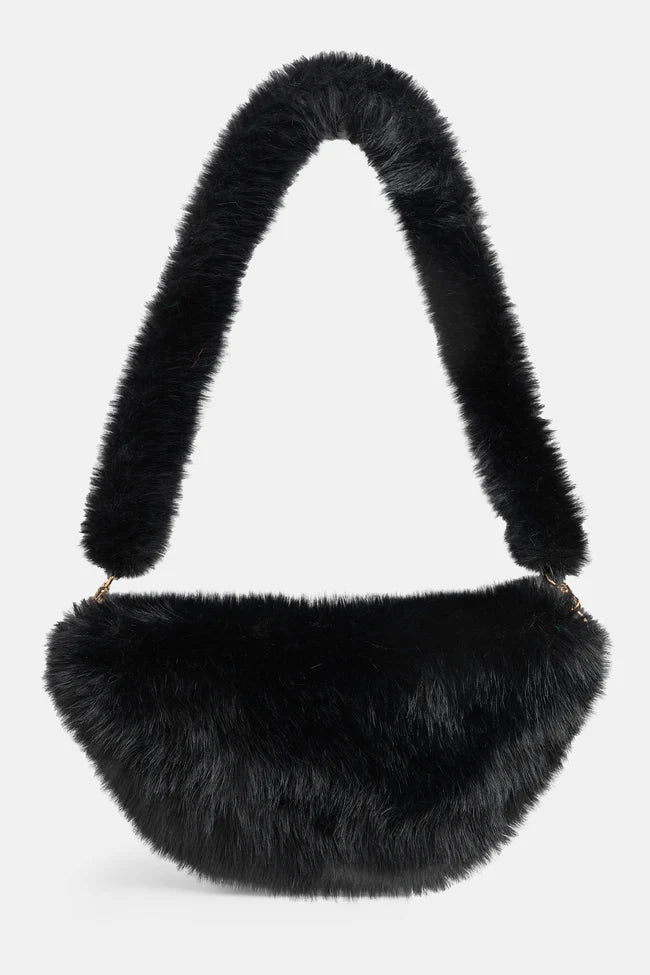 Faux Fur Crossbody Purse