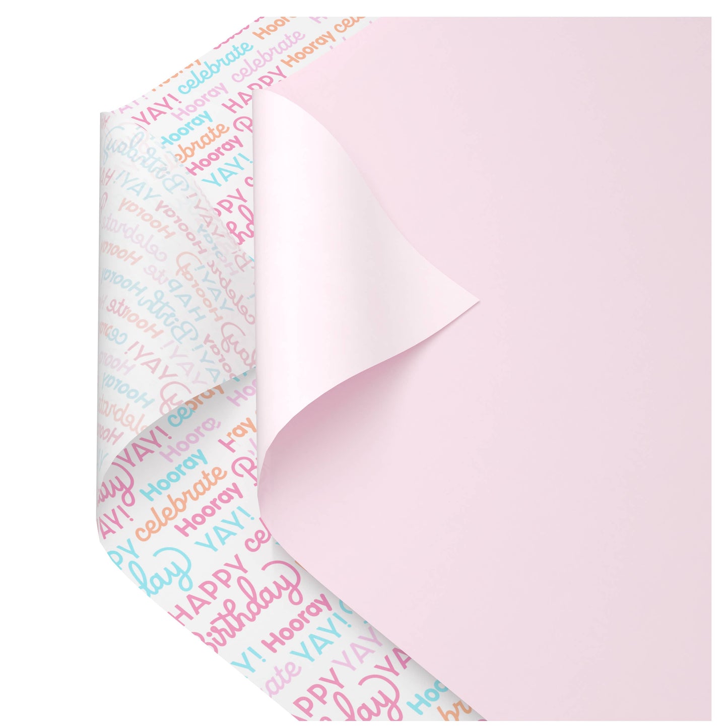 Birthday Tissue Paper, Flamingo Pink (2-colors, 6-Sheets)
