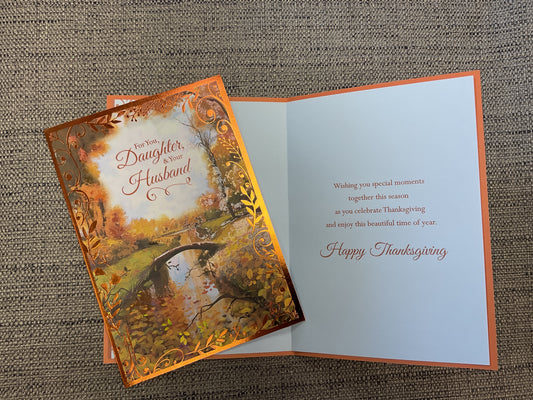 Happy Thanksgiving, Daughter & Your Husband Card