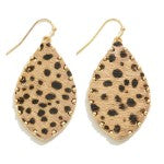Animal Print Teardrop Earring