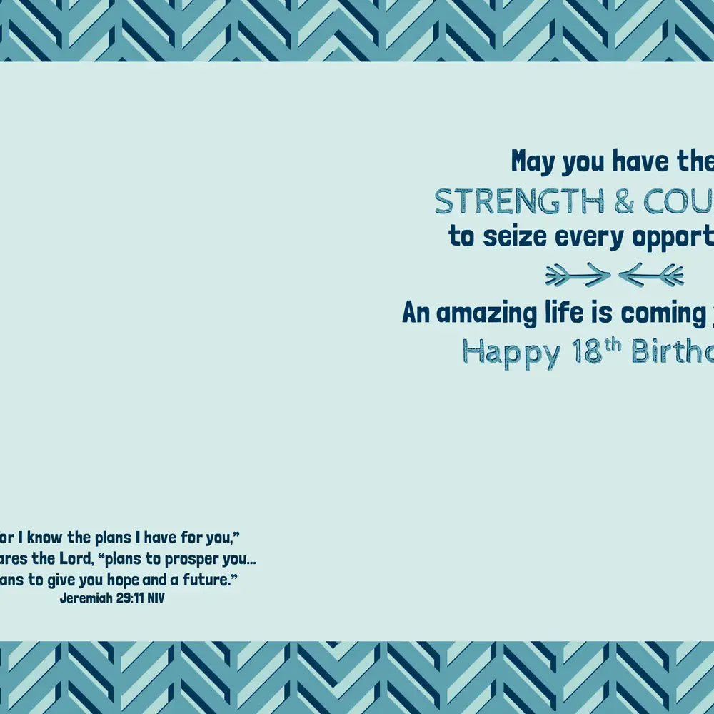 Age 18 - Faith Birthday Card