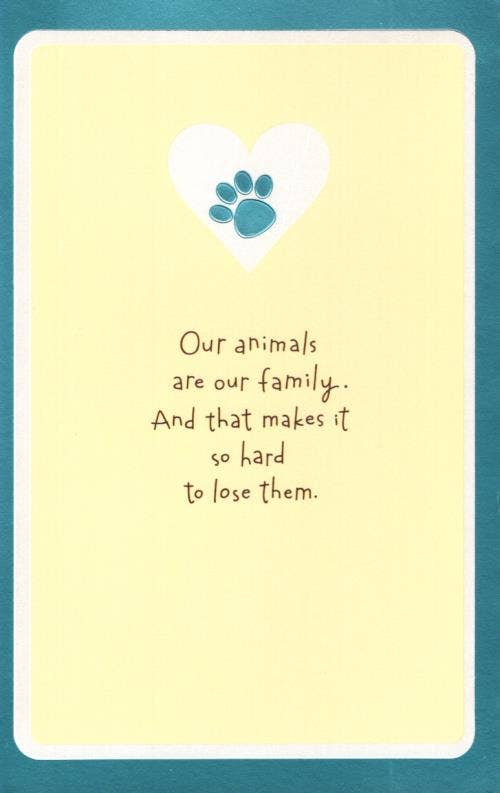 Sympathy Loss of Pet Card