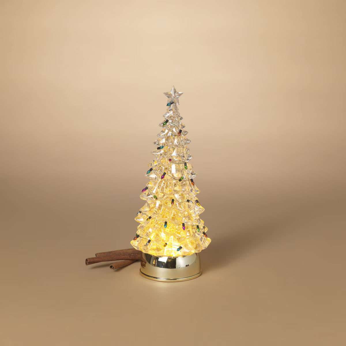 B/O Lighted Holiday Pinning Tree Water Globe