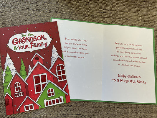 Grandson & Family Christmas Card