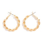 Braided Metal Hoop Earrings