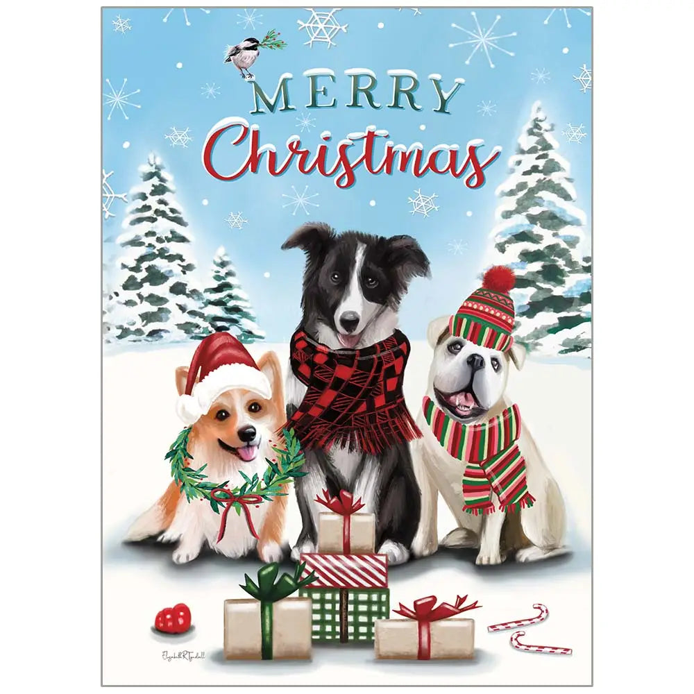 Merry Christmas Dogs - Christmas Card