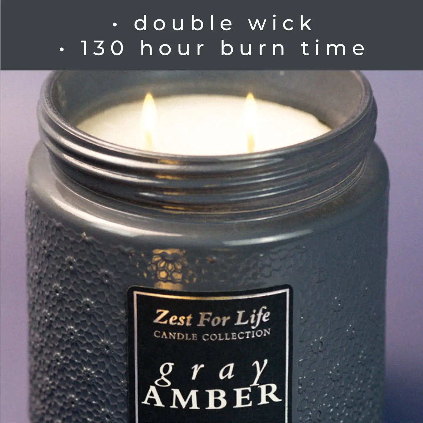 Gray Amber 28 oz Candle