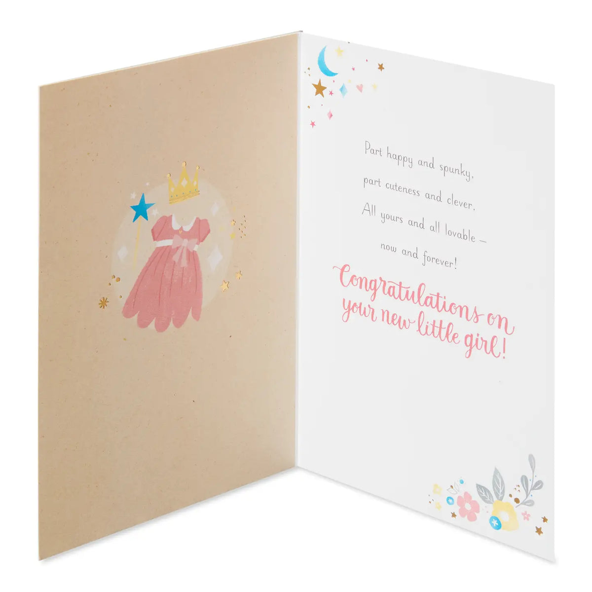 Baby Girl Congratulations Card
