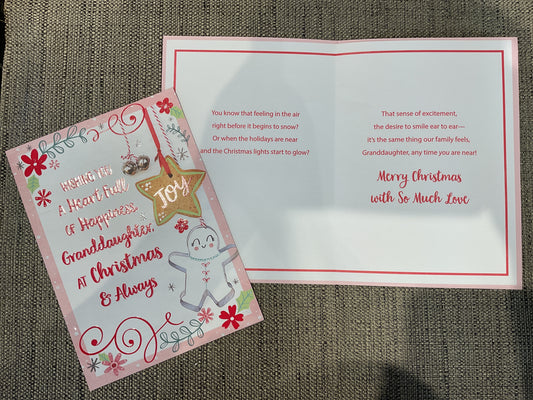 Granddaughter Christmas Card