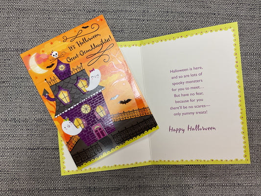 Great - Granddaughter Halloween Card