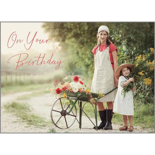Girls with Wildflowers - Birthday Value Card