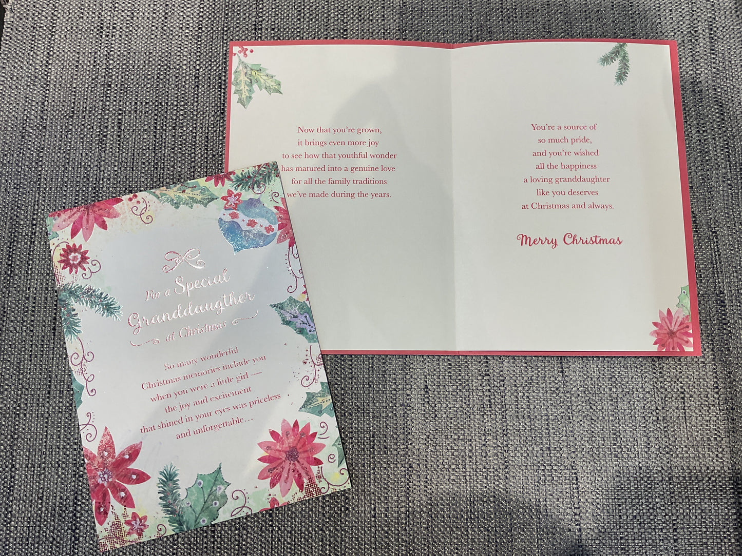 Granddaughter Christmas Card