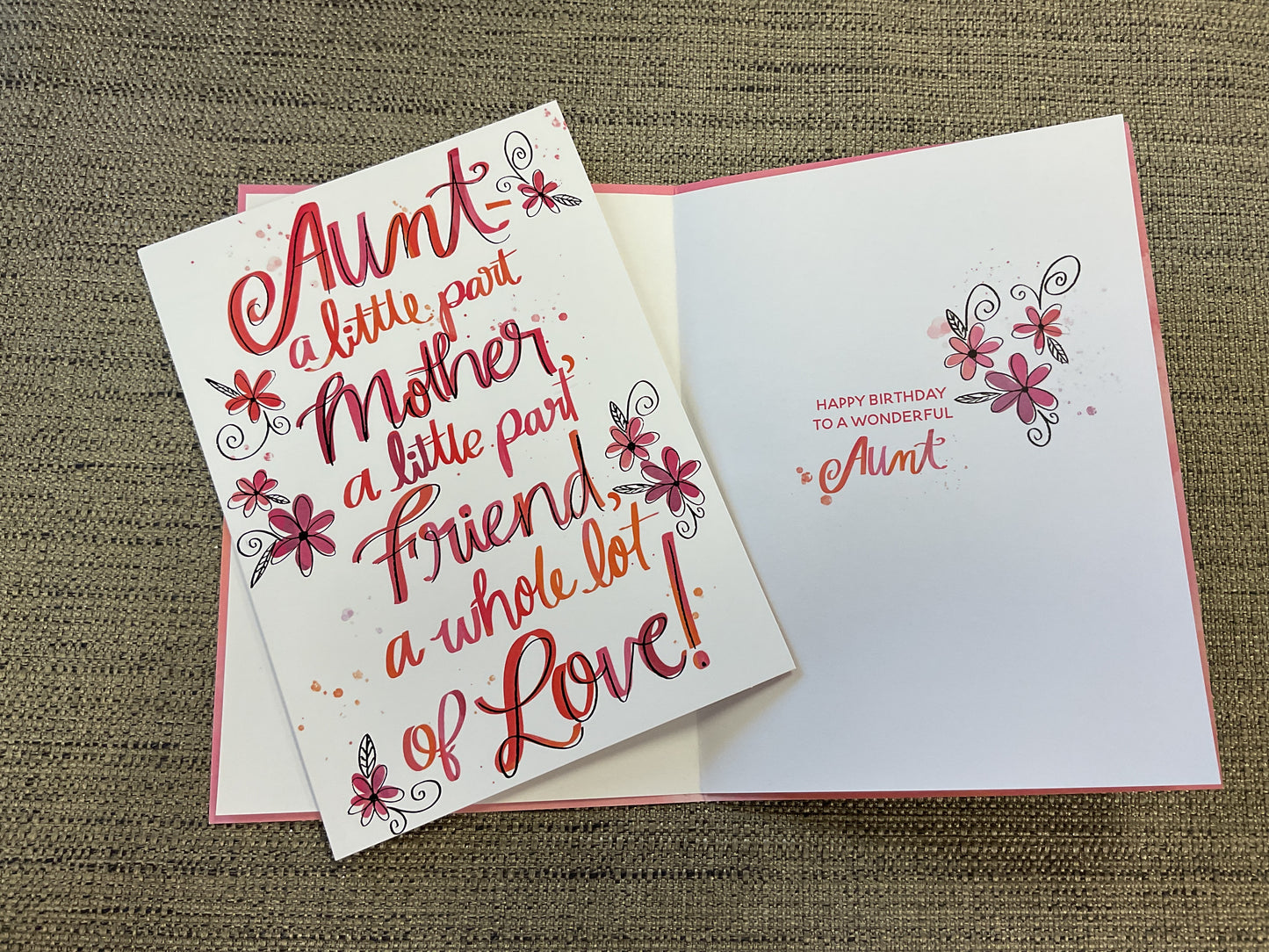 Aunt Birthday Card