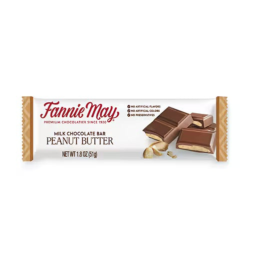Fannie May Peanut Butter Chocolate Bar
