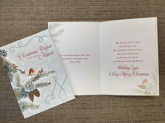 Niece Religious Christmas Card
