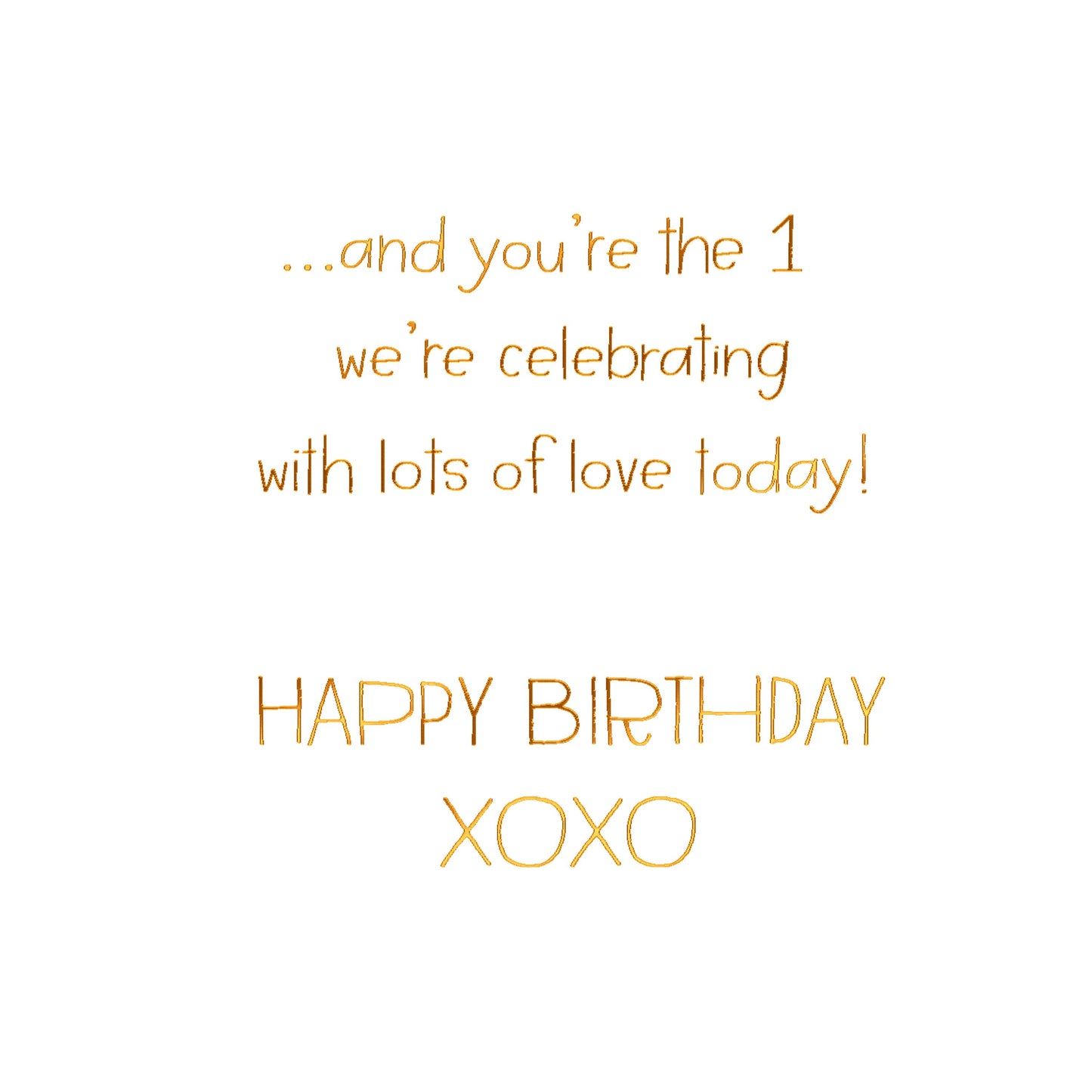 1st Birthday Card (You're 1-derful)
