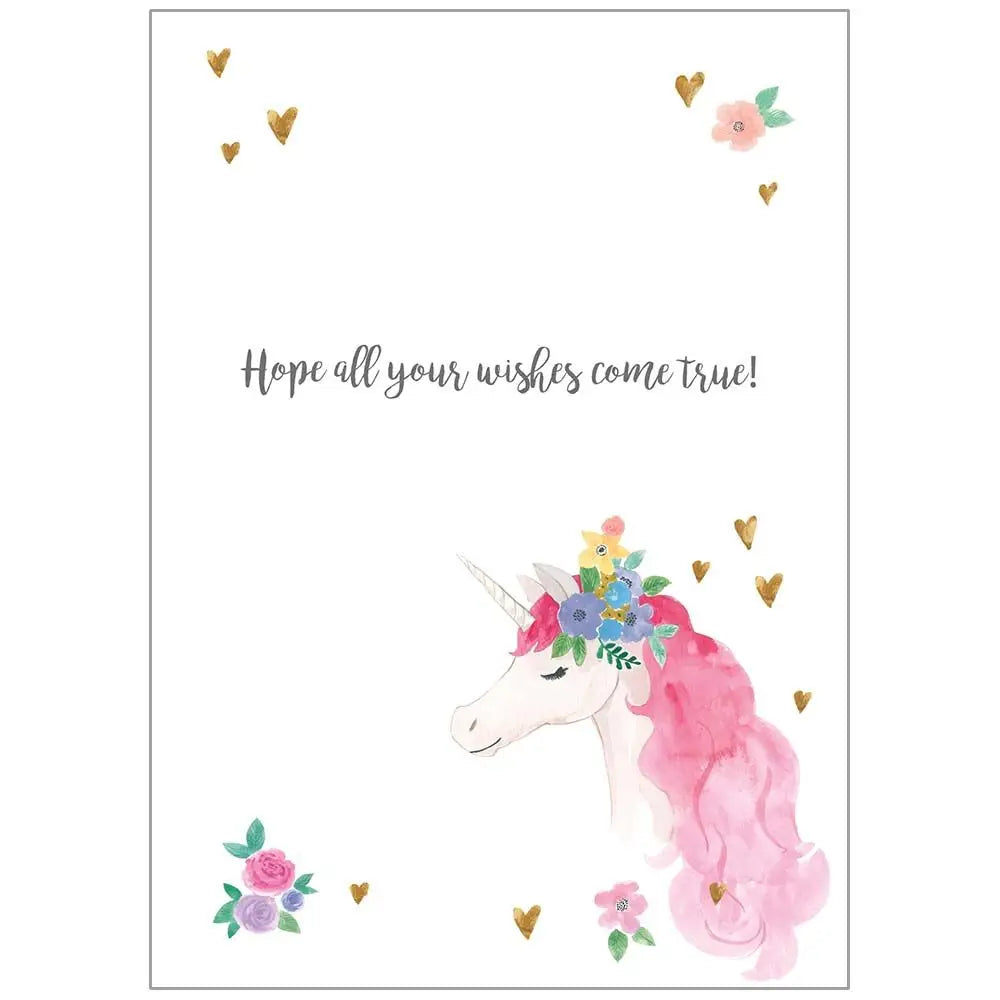 Friendly Unicorn Birthday - Girl Card
