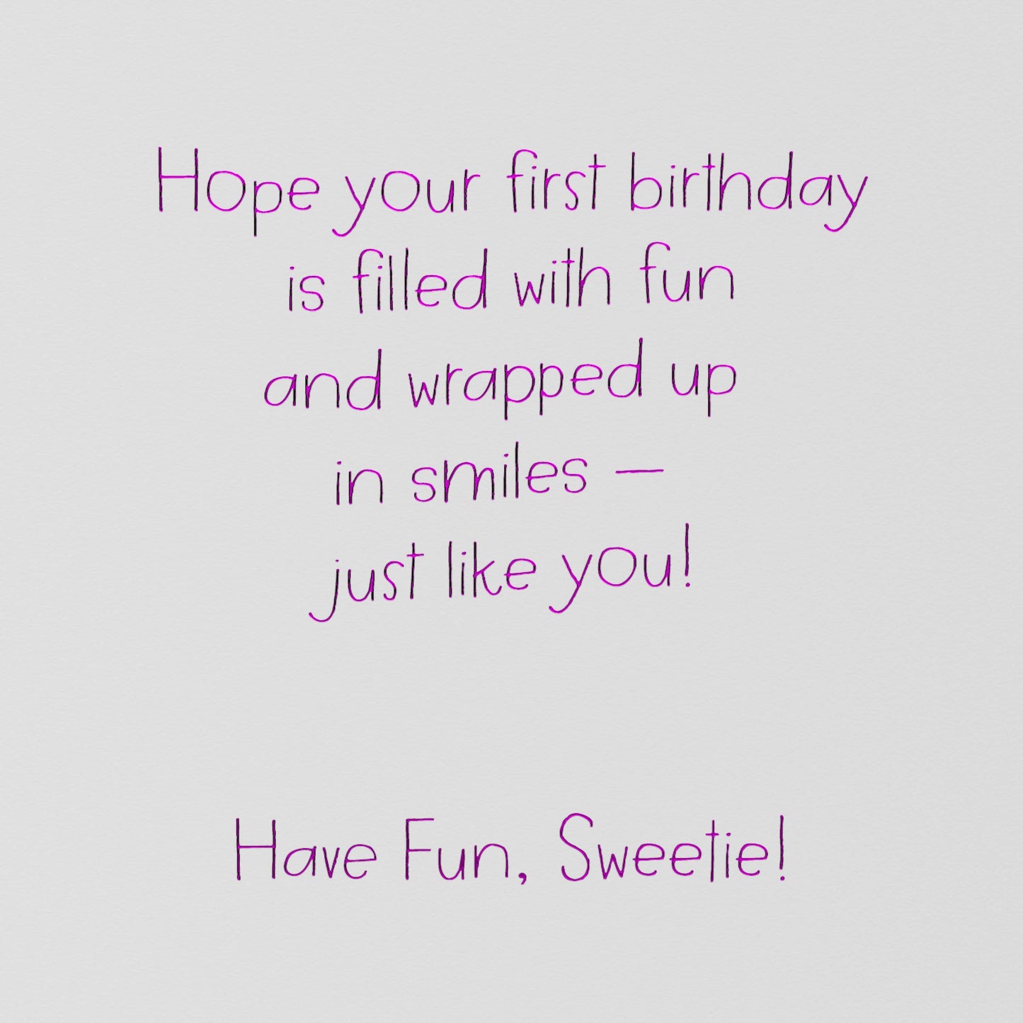 1st Birthday Card for Baby Girl (Little Lady Bug)