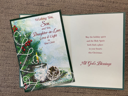Son & Daughter-in-Law Religious Christmas Card