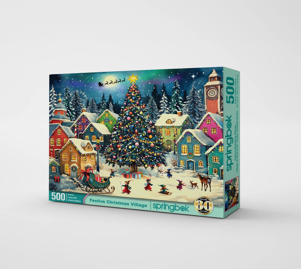 Festive Christmas Village 500 Piece Jigsaw Puzzle