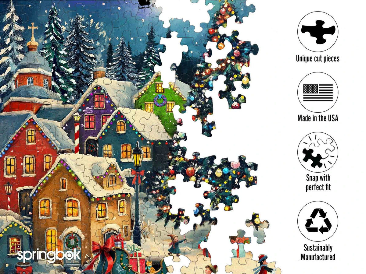 Festive Christmas Village 500 Piece Jigsaw Puzzle