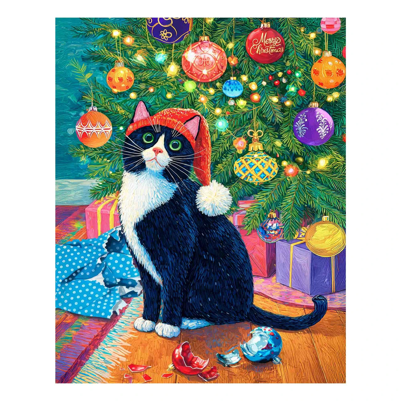 Christmas Morning Mayhem 500 Piece Jigsaw Puzzle