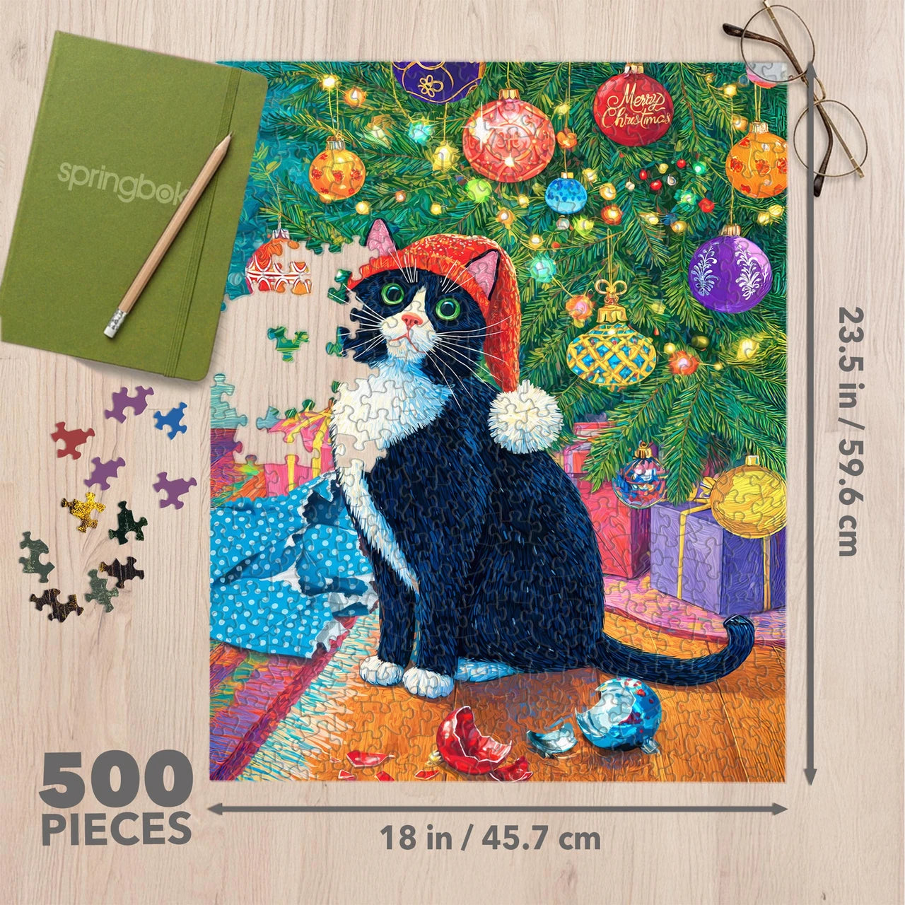 Christmas Morning Mayhem 500 Piece Jigsaw Puzzle