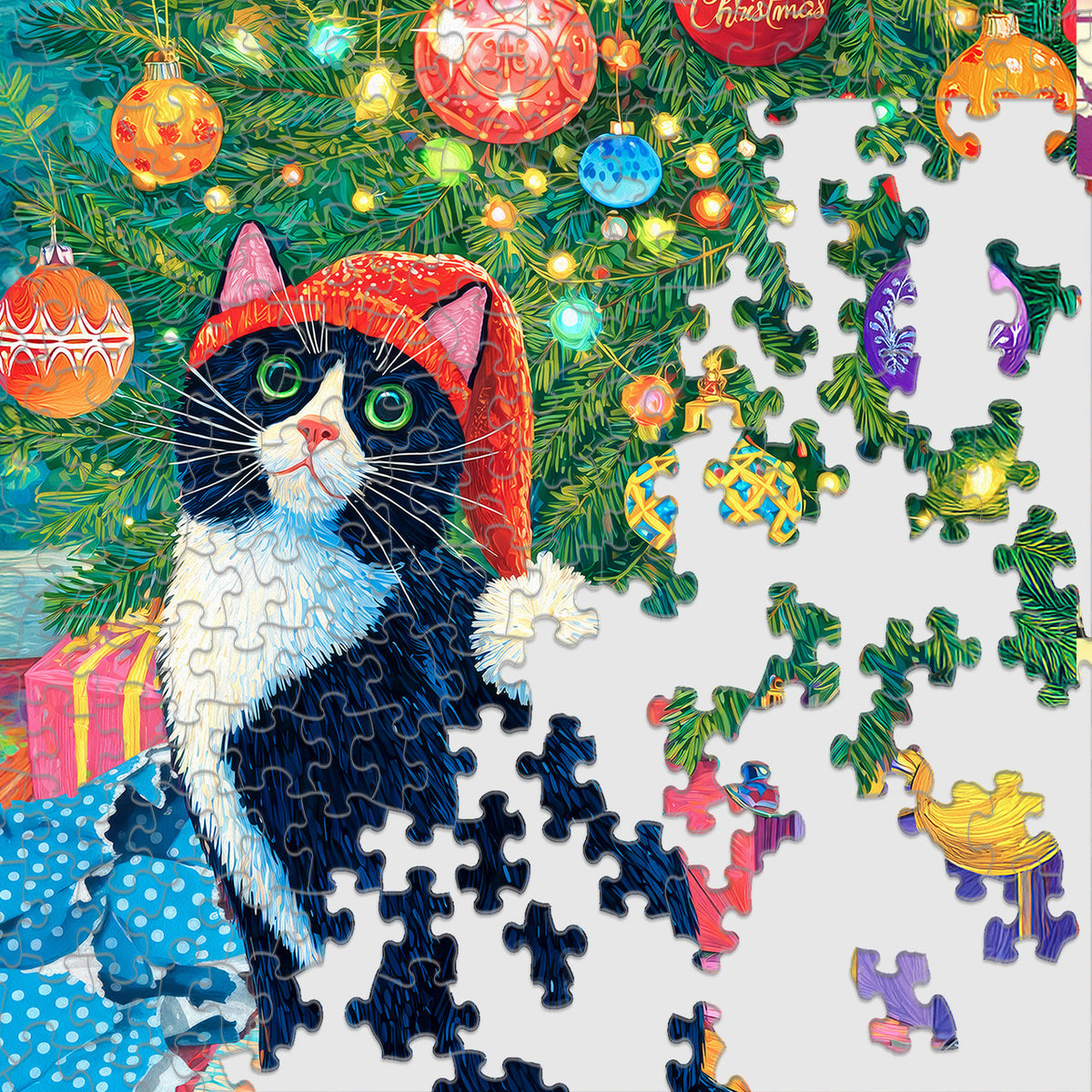 Christmas Morning Mayhem 500 Piece Jigsaw Puzzle