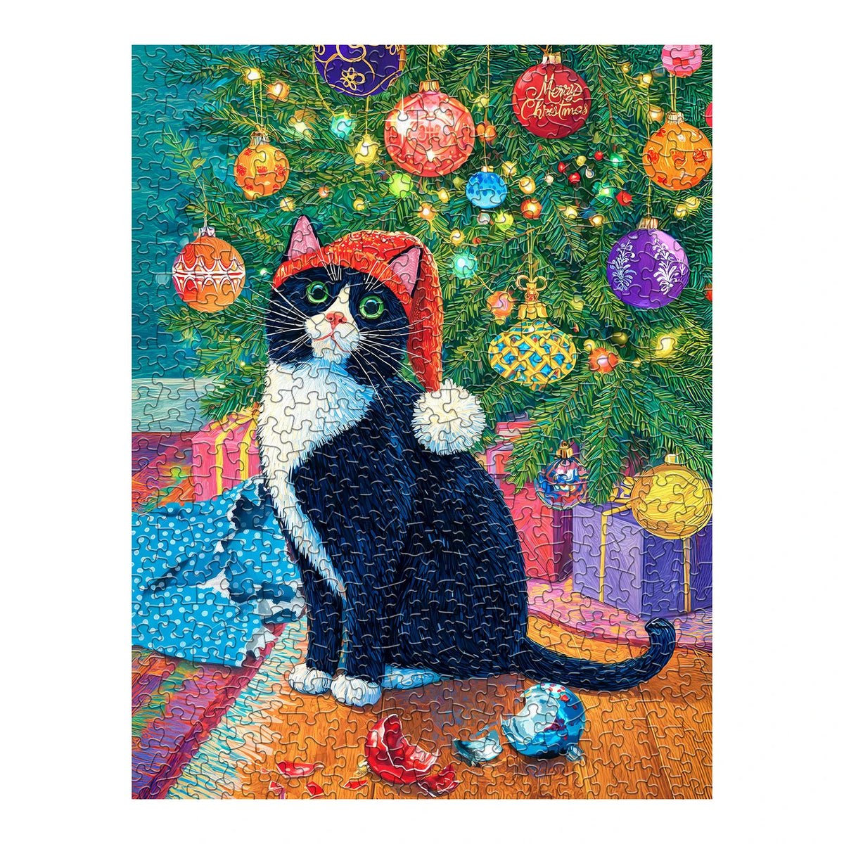 Christmas Morning Mayhem 500 Piece Jigsaw Puzzle
