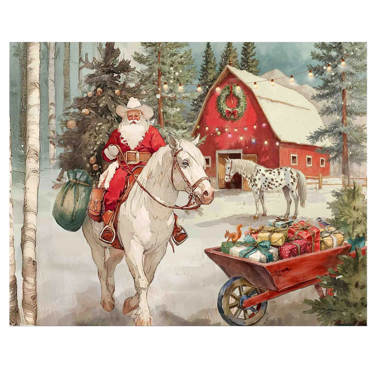 Cowboy Santa 500 Piece Jigsaw Puzzle